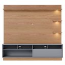 Ver mais imagens de Estante Home Sala de Estar 200cm Navagio Led Freijó/Cinza G73 - Gran Belo