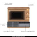 Ver imagem 3 de Estante Home Sala de Estar 200cm Navagio Led Freijó/Cinza G73 - Gran Belo