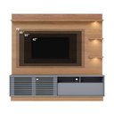 Ver imagem 6 de Estante Home Sala de Estar 200cm Navagio Led Freijó/Cinza G73 - Gran Belo