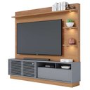 Ver imagem 2 de Estante Home Sala de Estar 200cm Navagio Led Freijó/Cinza G73 - Gran Belo