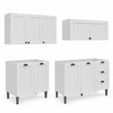 Ver imagem 7 de Cozinha Compacta Modulada 4 Peças 8 Portas 3 Gavetas 190cm Provençal - Mademovel
