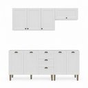Ver imagem 2 de Cozinha Compacta Modulada 4 Peças 8 Portas 3 Gavetas 190cm Provençal - Mademovel