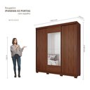 Ver imagem 3 de Guarda Roupa Ipanema 3 Portas Slide Glass 4 Gavetas MDF Pm Home