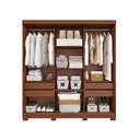 Ver imagem 4 de Guarda Roupa Ipanema 3 Portas Slide Glass 4 Gavetas MDF Pm Home
