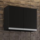 Ver imagem 5 de Armário Aéreo 67cm 2 Portas Califórnia Preto - Lumil Móveis