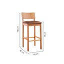 Ver imagem 4 de Kit 4 Banquetas para Cozinha Siena em Madeira Maciça Marrom