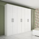 Ver imagem 2 de Quarto de Casal Completo com Guarda-Roupa, Cama e Painel de TV Aurora Espresso Móveis