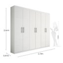 Ver imagem 6 de Quarto de Casal Completo com Guarda-Roupa, Cama e Painel de TV Aurora Espresso Móveis