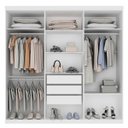 Ver imagem 4 de Quarto de Casal Completo com Guarda-Roupa, Cama e Painel de TV Aurora Espresso Móveis