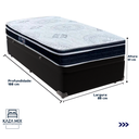 Ver imagem 3 de Cama Box Baú Preto e Colchão Orthosono D33 com Pillow Top Solteiro Anjos