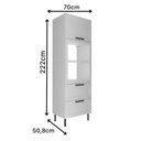 Ver imagem 5 de Armário Torre Quente 70cm com 2 Gavetas e 1 Porta Basculante 100% Mdf Phoenix Móvel na Caixa