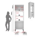 Ver imagem 3 de Armário Torre Quente 70cm com 2 Gavetas e 1 Porta Basculante 100% Mdf Phoenix Móvel na Caixa