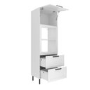 Ver imagem 2 de Armário Torre Quente 70cm com 2 Gavetas e 1 Porta Basculante 100% Mdf Phoenix Móvel na Caixa