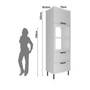 Ver imagem 6 de Armário Torre Quente 70cm com 2 Gavetas e 1 Porta Basculante 100% Mdf Phoenix Móvel na Caixa