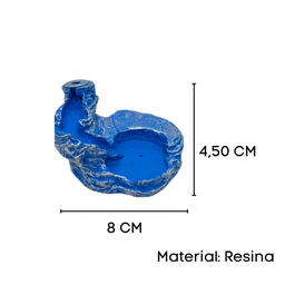 Incensário Cascata 4,5 Cm Universal Resina - Selecione a Cor:azul Claro - 2