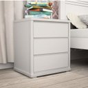 Ver mais imagens de Quarto de Casal Completo com Guarda-Roupa, Cama Box e 2 Mesa de Cabeceiras Livia Espresso Móveis