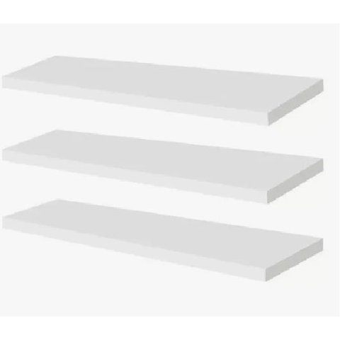 Kit 3 Prateleiras 60x15 com Suporte Invisível