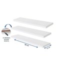 Ver imagem 2 de Kit 3 Prateleiras 60x15 com Suporte Invisível