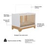 Berço Peroba Popy Retrô Americano Branco C- Amêndoa Infantil Branco-amendoa - 5