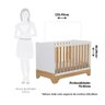 Berço Peroba Popy Retrô Americano Branco C- Amêndoa Infantil Branco-amendoa - 6