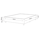 Ver imagem 3 de Base Box Casal Class (38x138x188cm) Turkey Azul - Casa Giulia