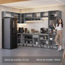 Ver imagem 6 de Armário de Cozinha Compacta de Canto 465cm Cinza Nice Madesa 04