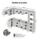 Ver imagem 4 de Armário de Cozinha Compacta de Canto 465cm Cinza Nice Madesa 04