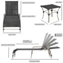 Ver imagem 2 de 2 Espreguiçadeira Catar e 1 Mesa Garden Cor Fendi Corda Náutica