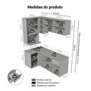 Ver imagem 4 de Armário de Cozinha Completa de Canto 265 Cm Suspensa Nice Madesa 06