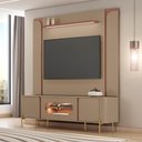 Ver imagem 1 de Kit Painel Maresias e Rack Juquehy C/ Iluminação Led Tv 75” - Fendi/ Freijó