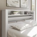 Ver imagem 6 de Cama Casal 140cm com Nichos Zuri Branco S01 - Mpozenato