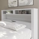 Ver imagem 7 de Cama Casal 140cm com Nichos Zuri Branco S01 - Mpozenato