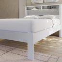 Ver mais imagens de Cama Casal 140cm com Nichos Zuri Branco S01 - Mpozenato