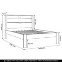 Ver imagem 4 de Cama Casal 140cm com Nichos Zuri Branco S01 - Mpozenato