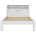 Ver imagem 5 de Cama Casal 140cm com Nichos Zuri Branco S01 - Mpozenato