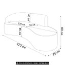 Ver imagem 4 de Sofá 4 Lugares para Sala 220cm Orgânico Wendi Suede Rosê I01 - Mpozenato