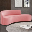 Ver imagem 1 de Sofá 4 Lugares para Sala 220cm Orgânico Wendi Suede Rosê I01 - Mpozenato