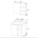 Ver imagem 3 de Gabinete de Banheiro com Cuba e Espelheira 60cm Multimóveis CR10095 Amêndoa/Branco