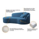 Ver imagem 4 de Divã Recamier Curvo Sala de Estar Inglaterra Lado Esquerdo 180cm Linho Azul Royal - Incasa Decor