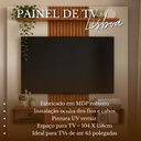 Ver imagem 2 de Painel Ripado Suspenso 160cm TV 65 Polegadas Sala Estar Ripado Nicho Off White Lisboa