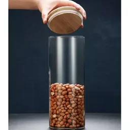 Pote Hermético Vidro C/ Tampa de Bambu 1500 Ml 10x15cm - 2