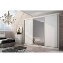 Ver imagem 5 de Guarda Roupa Casal 3 Portas de Correr e 6 Gavetas c/ Espelho Sollo Plus Branco - Novo Horizonte