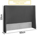 Ver imagem 4 de Cabeceira Estofada Montreal 155cm para Cama Box Casal Bouclê - Sofa Store:bouclê Cinza Grafite