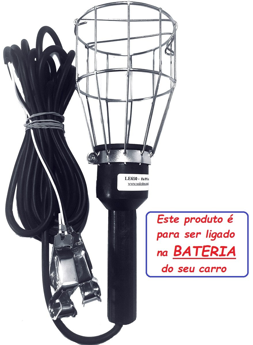 Pendente De Luz Fio Pp 15 Mts P/ Ligar Bateria - 2