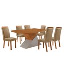 Ver imagem 2 de Mesa de Jantar Aster 180 cm Tampo MDF Laminado Canto Copo com 6 Cadeiras Aline