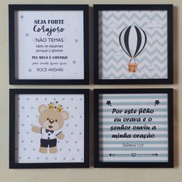 Quadros Por este filho orava Seja forte e corajoso urso rei:Preto - 2