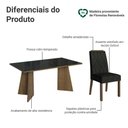Ver imagem 4 de Conjunto Sala de Jantar Mesa Tampo de Vidro 4 Cadeiras Rustic/preto/oxford Porto Madesa