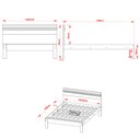Ver imagem 5 de Cama de Casal Madeira CM8009 Amêndoa/Branco - Tecno Mobili