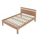 Ver imagem 1 de Cama de Casal Madeira CM8009 Amêndoa/Branco - Tecno Mobili