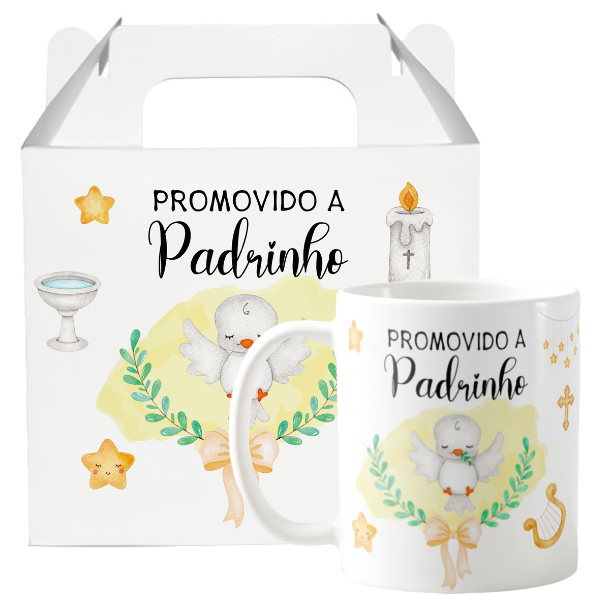 Caneca Presente com Convite Batismo Promovido a Padrinho - 2